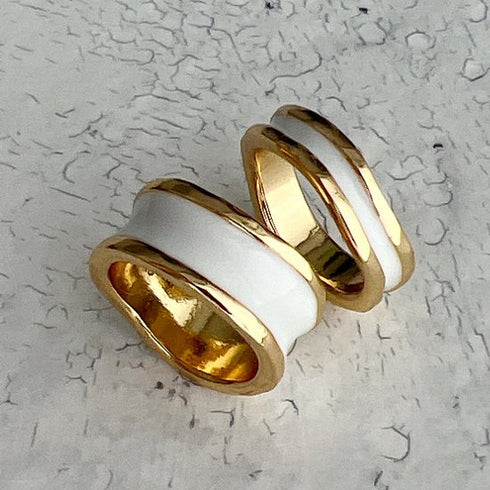 gold bobbin † white